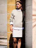 Fibre Mood Stof Dubbel Geweven - Pied de Poule - Fibre Mood - MARAH Beige