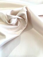 * Stof Polykatoen Stretch Satijn - Gebroken Wit