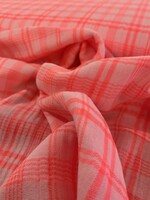 Katia * Stof Double Gauze - Katia - Fuchsia Fluor Plaid