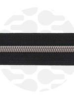 Zipper Zoo ° Spiraalrits - Zipper Zoo - 1 meter - Zwart / Zilver