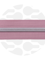Zipper Zoo ° Spiraalrits - Zipper Zoo - 1 meter - Dusty Pink / Zilver