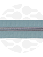 Zipper Zoo * Spiraalrits - 1 meter - Smokey Mint / Zilver