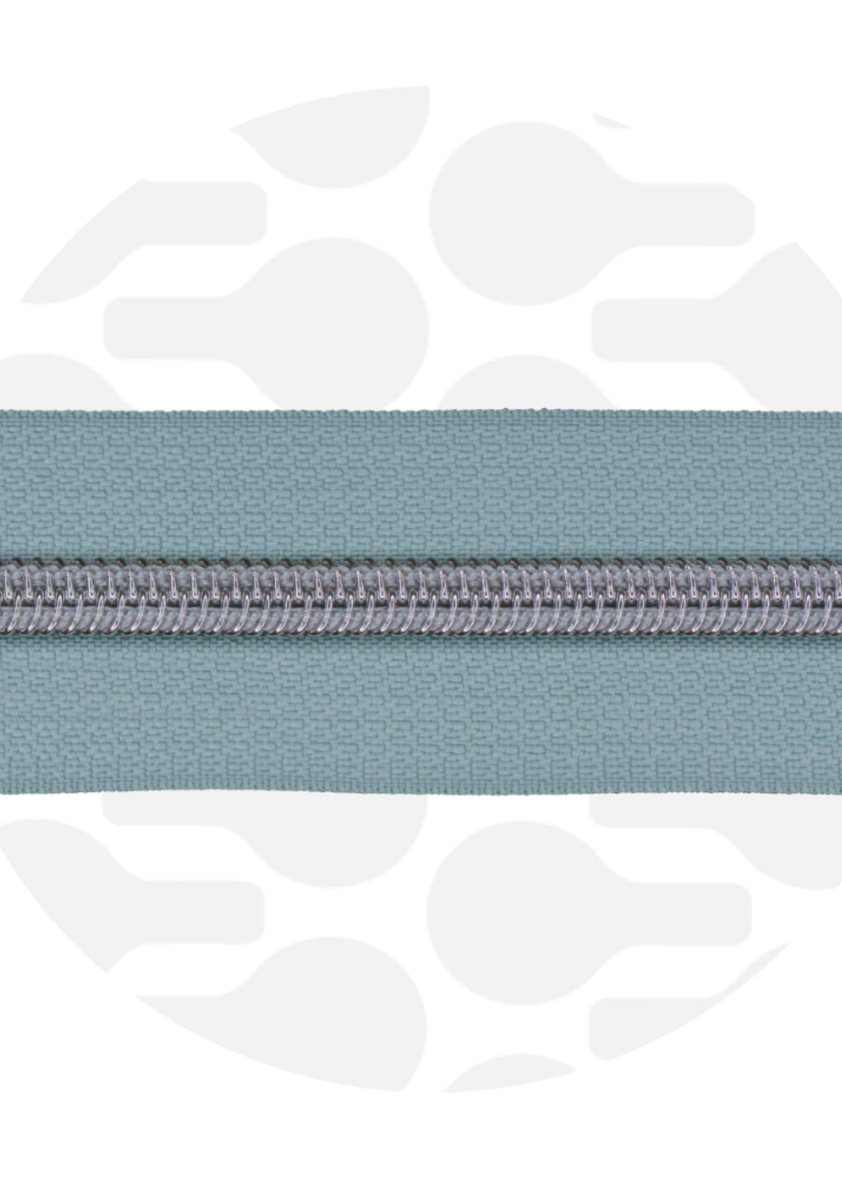 Zipper Zoo ° Spiraalrits - Zipper Zoo - 1 meter - Smokey Mint / Zilver
