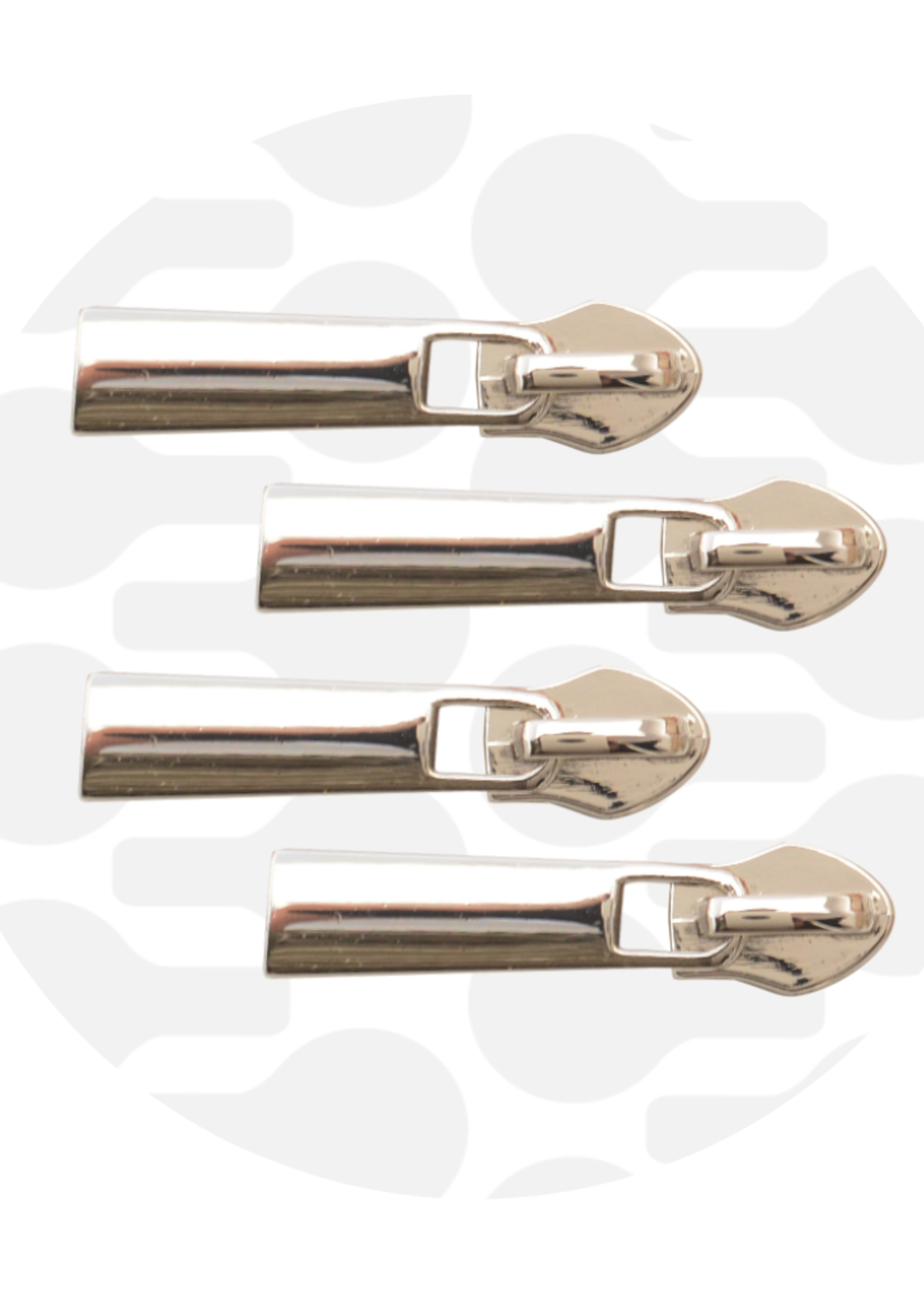 Zipper Zoo ° Schuiver Spiraalrits #5 - Zipper Zoo - Zilver (per 4 stuks)