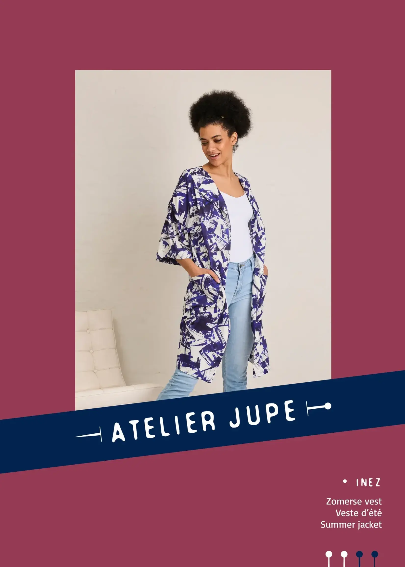 Atelier Jupe * Naaipatroon - Atelier Jupe - Inez Zomerse Vest (maat 34 - 52)