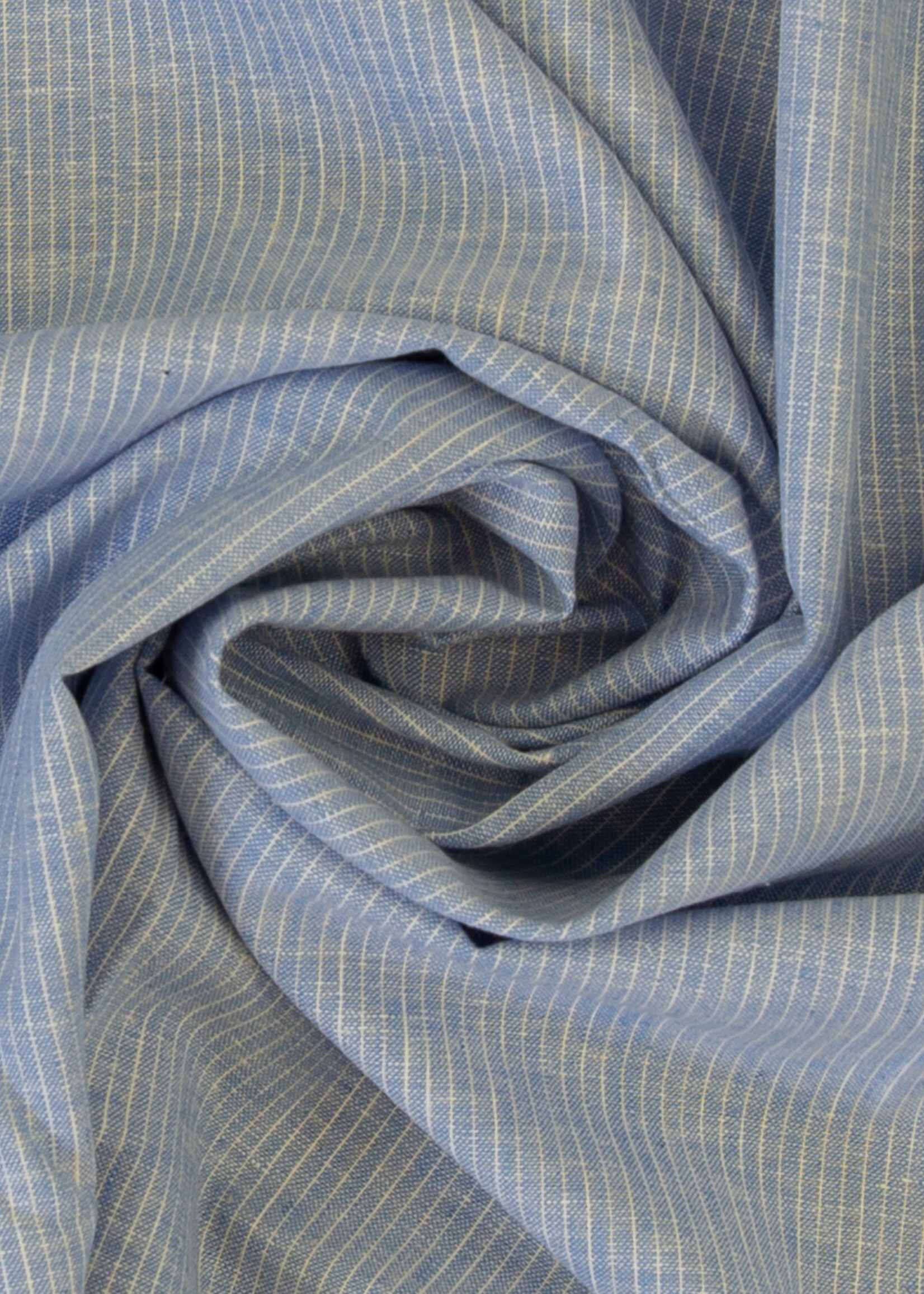 Stof Linnen Blend - Stripes - Helder Blauw