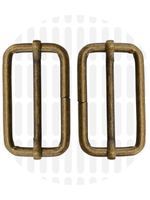 ° Schuifgesp - Zipper Zoo - 40mm - Brons (per 2 stuks)