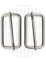 Zipper Zoo ° Schuifgesp - Zipper Zoo - 40mm - Zilver (per 2 stuks)