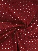 * Stof Katoen - Rood met Witte Dots