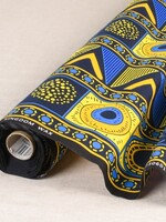 * Stof Wax look & feel - Double Face - Yellow & Blue