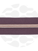 Zipper Zoo ° Spiraalrits - Zipper Zoo - 1 meter - Aubergine / Rosé