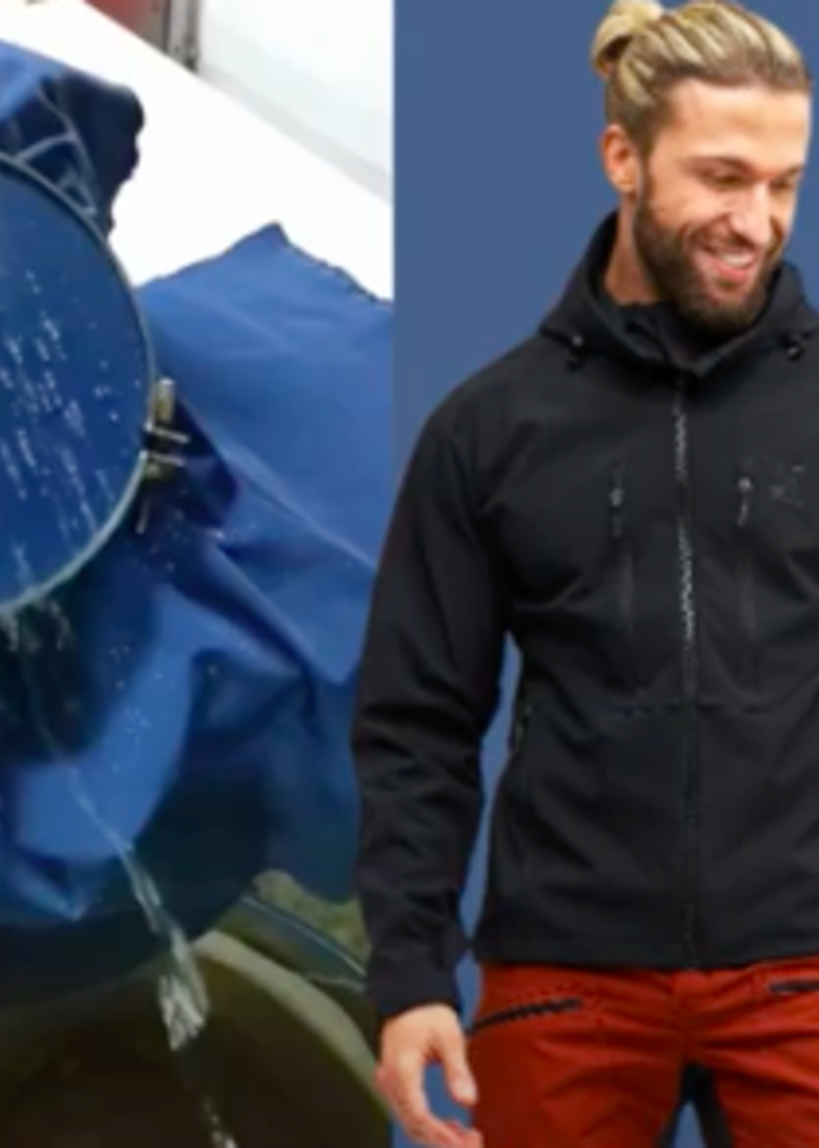 * (Jassen) Stof Trenchcoat - Waterproof Bengaline - Sea Pine