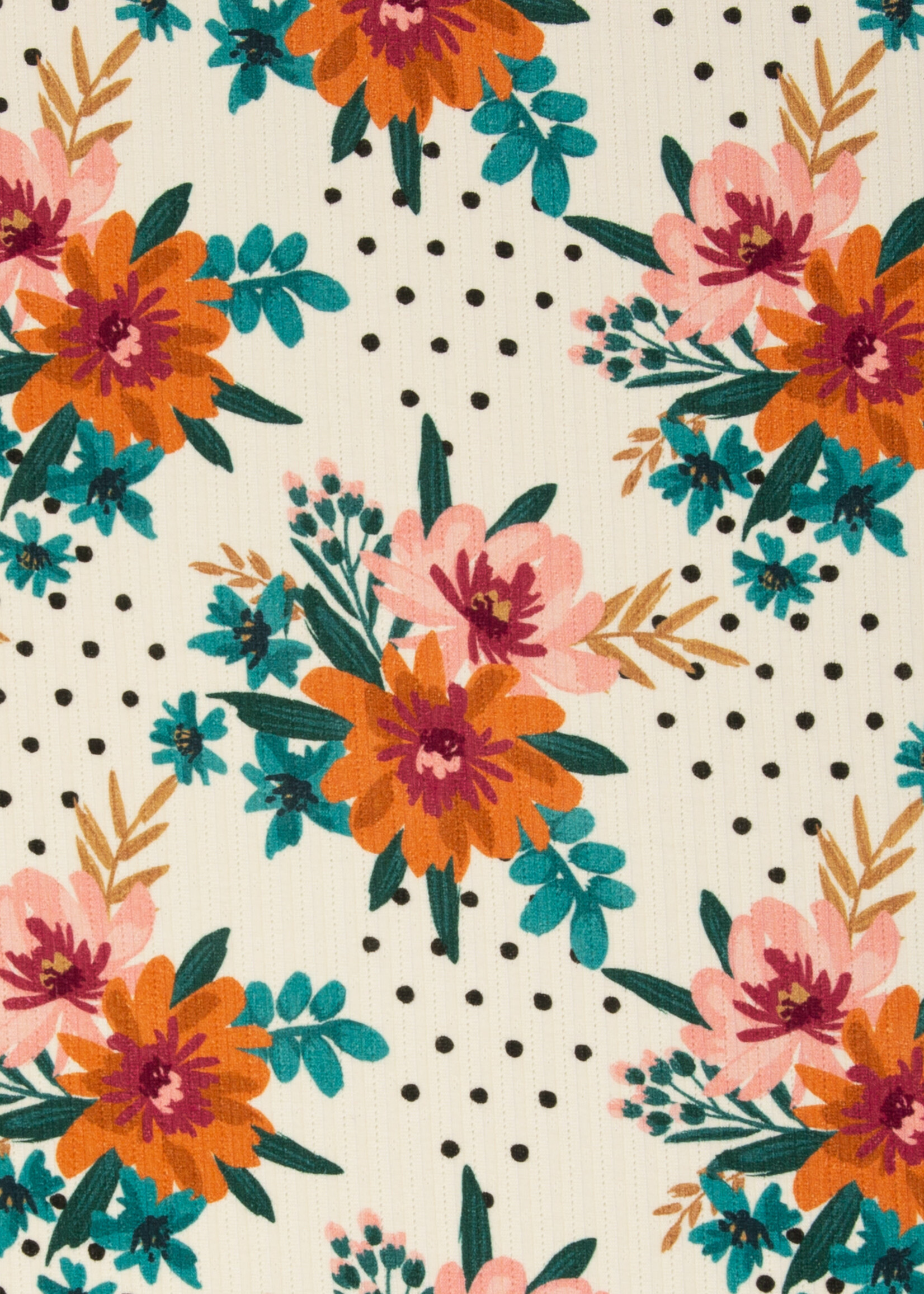 * Stof Structuurtricot - Flowers