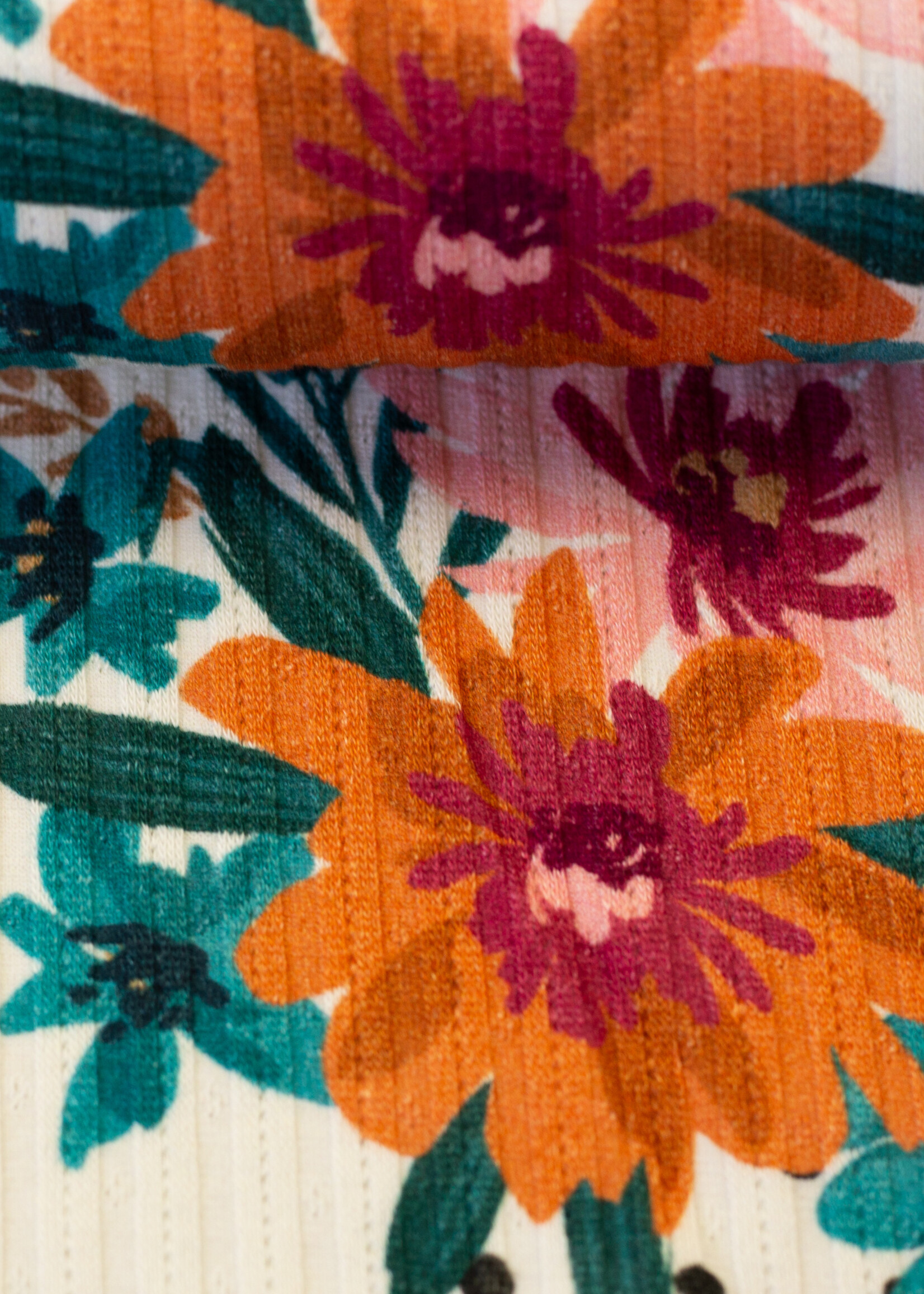 * Stof Structuurtricot - Flowers