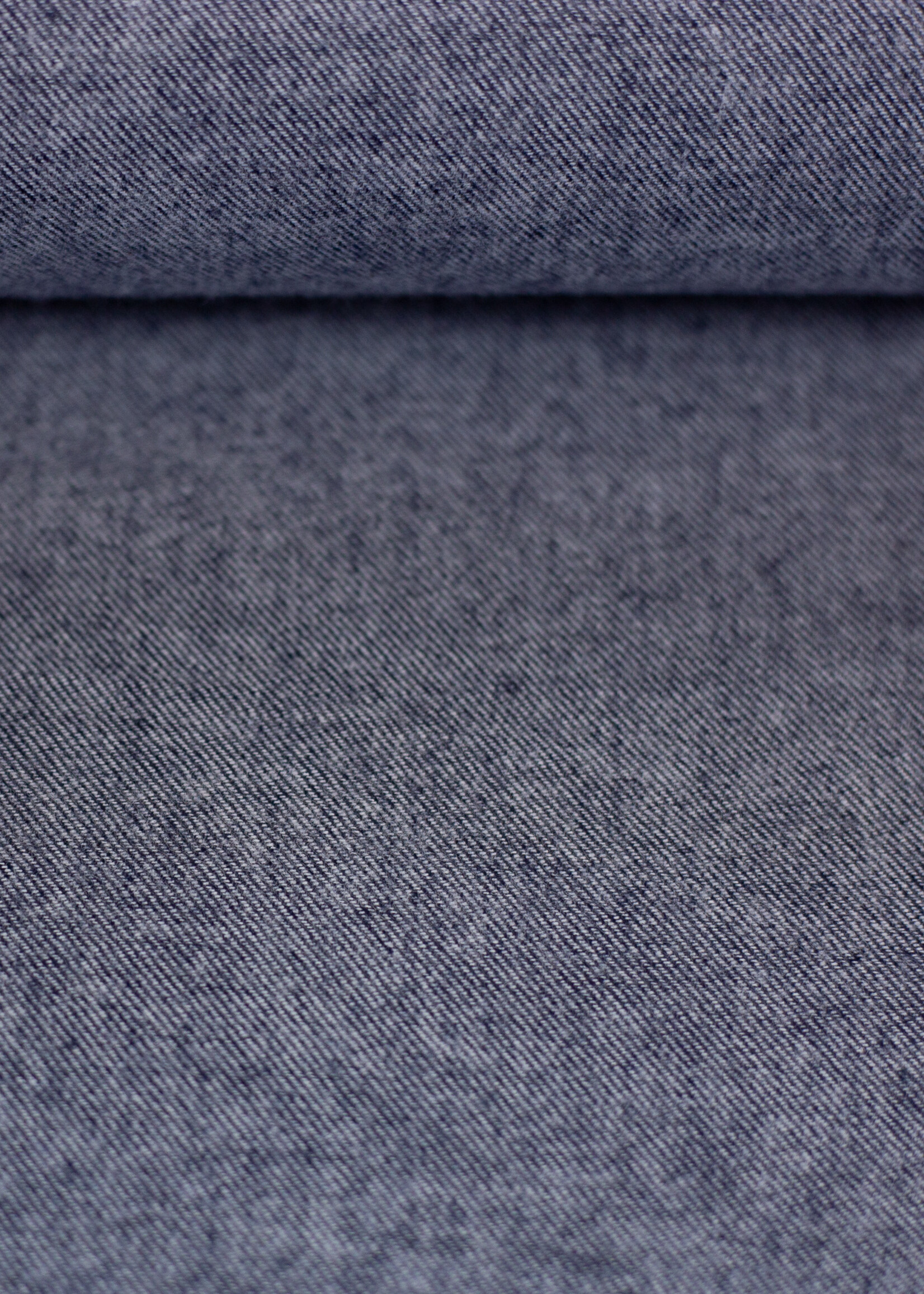 * Stof Flanel - Blauw Melange