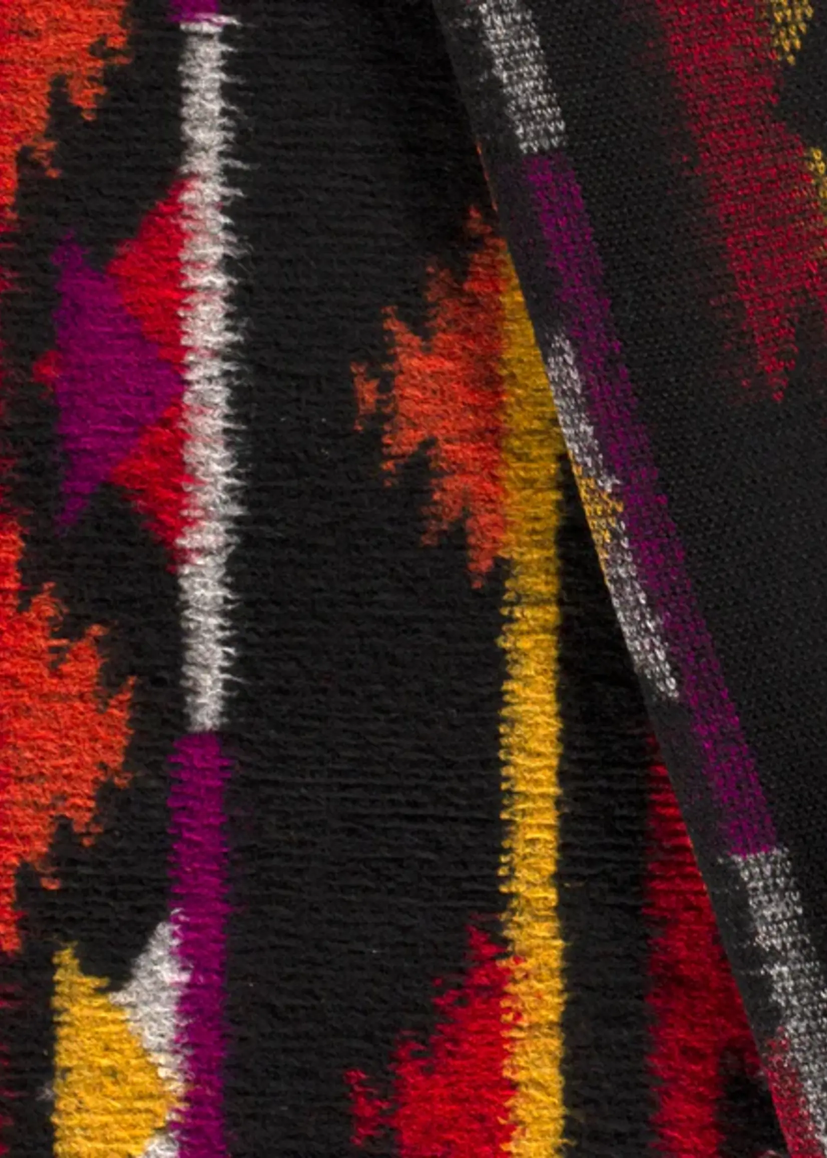 ° Stof Mantel Wolmix - Etnic Black