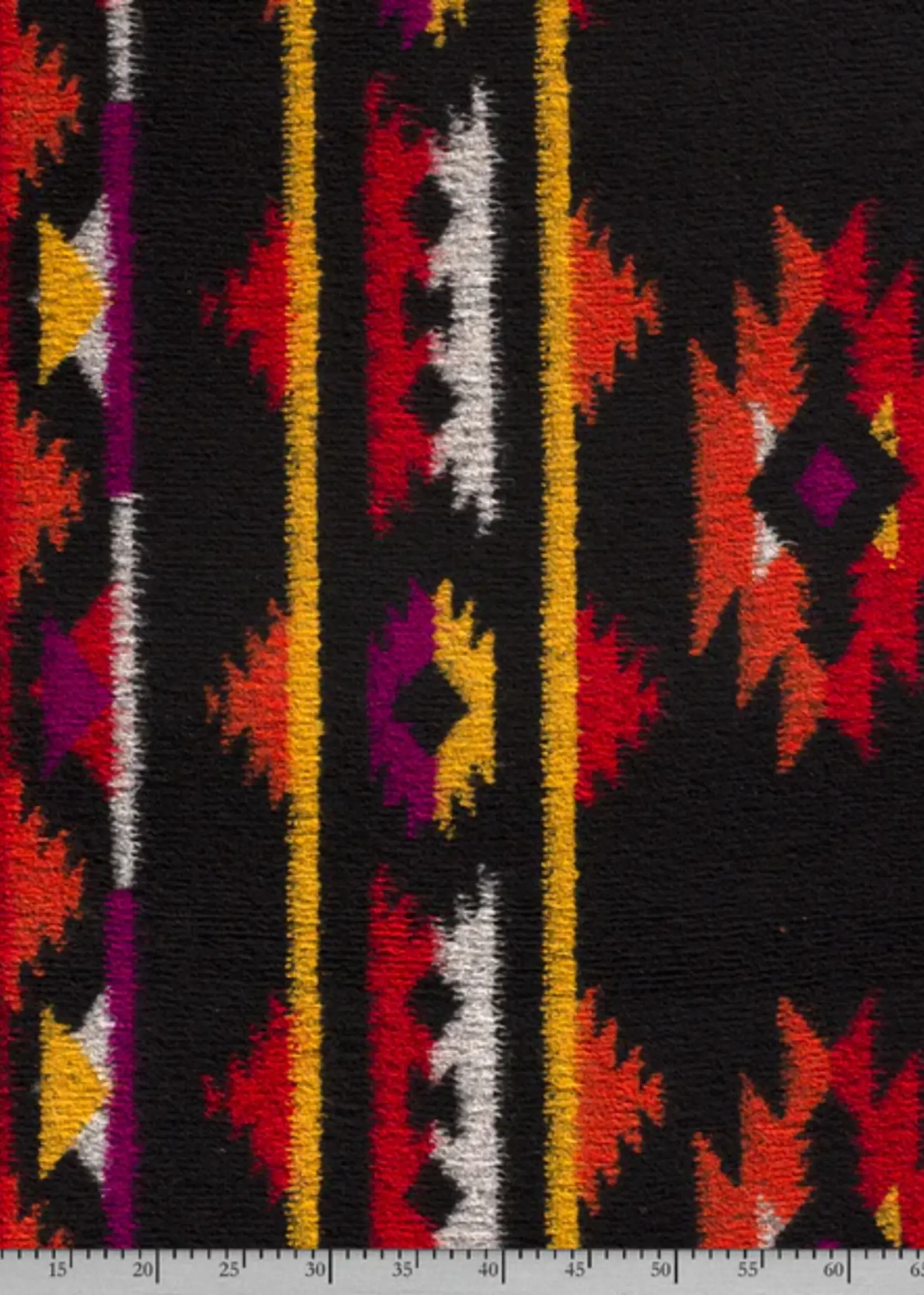 ° Stof Mantel Wolmix - Etnic Black
