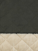 * Stof Stepper Fur (quilted) - Groen