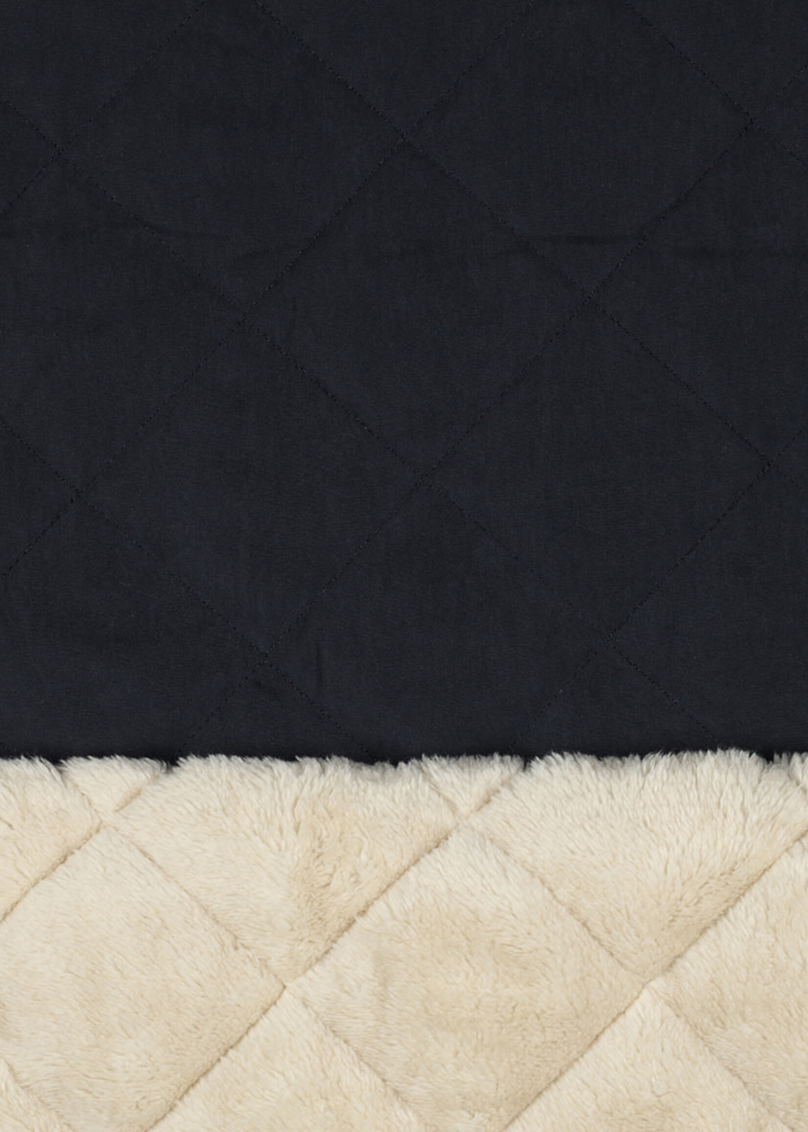 * Stof Stepper Fur (quilted) - Donkerblauw