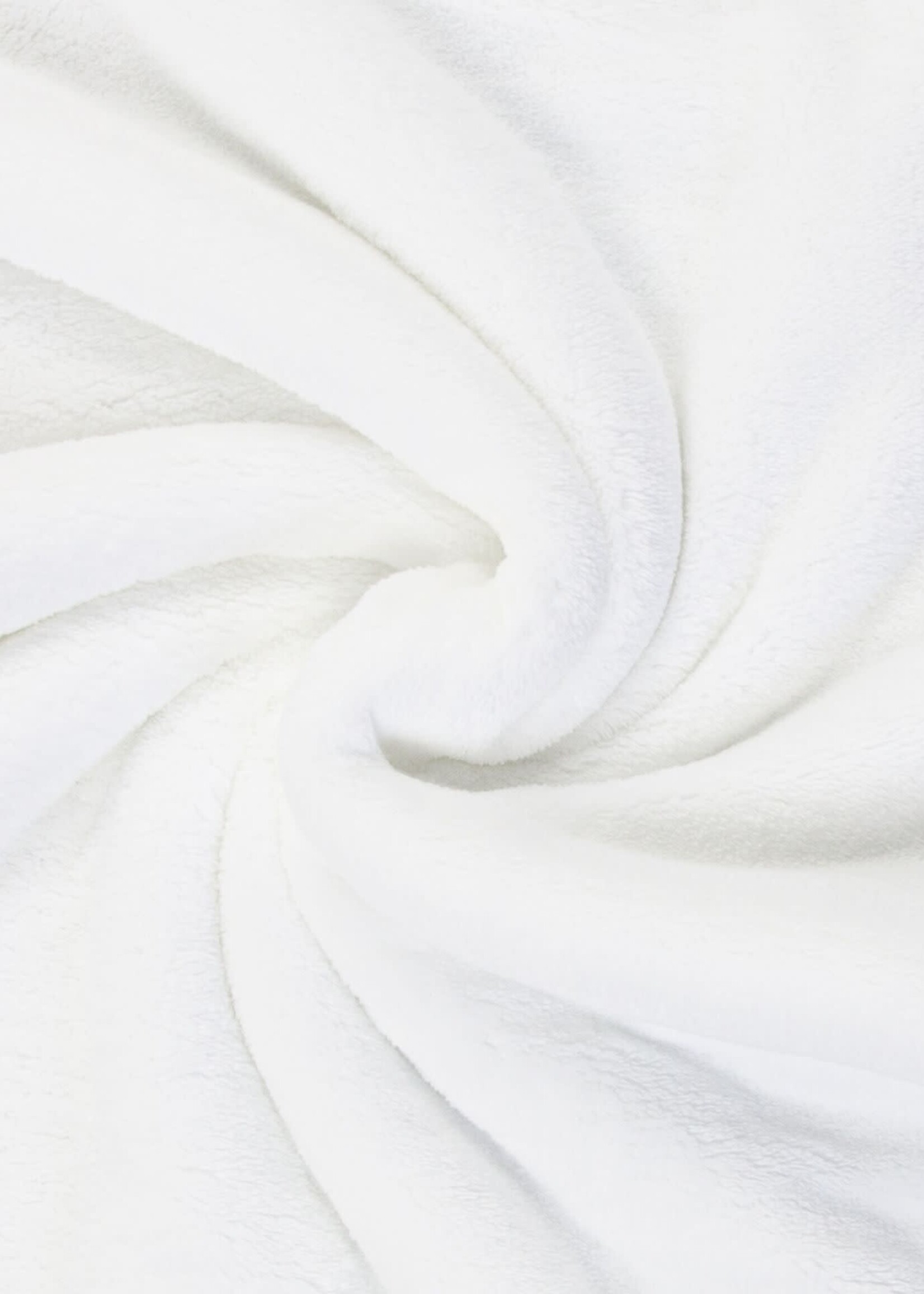 * Stof Fleece - Wit