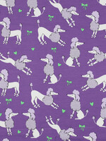Poppy * Stof Tricot - POPPY Fabrics - Purple Poodles