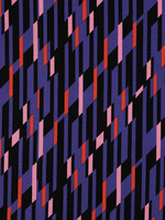 ° Stof Punta di Roma - Abstract - Black & Purple