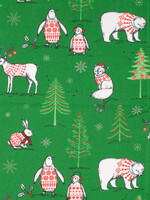 ° Stof Sweater - Christmas Animals - Green