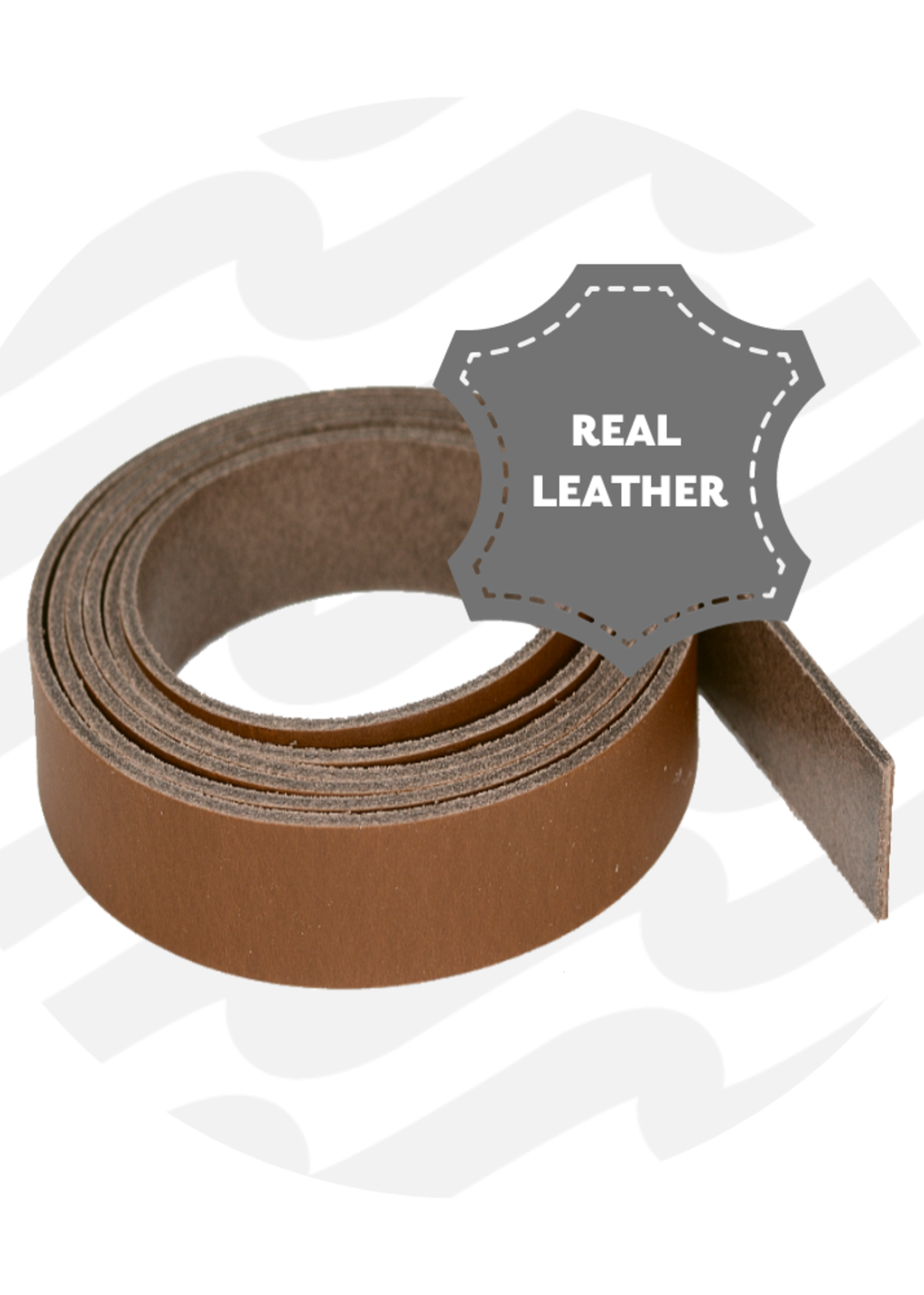 Zipper Zoo ° Lederen Riem - Zipper Zoo - Hazelnut / 130cm lang & 25mm breed