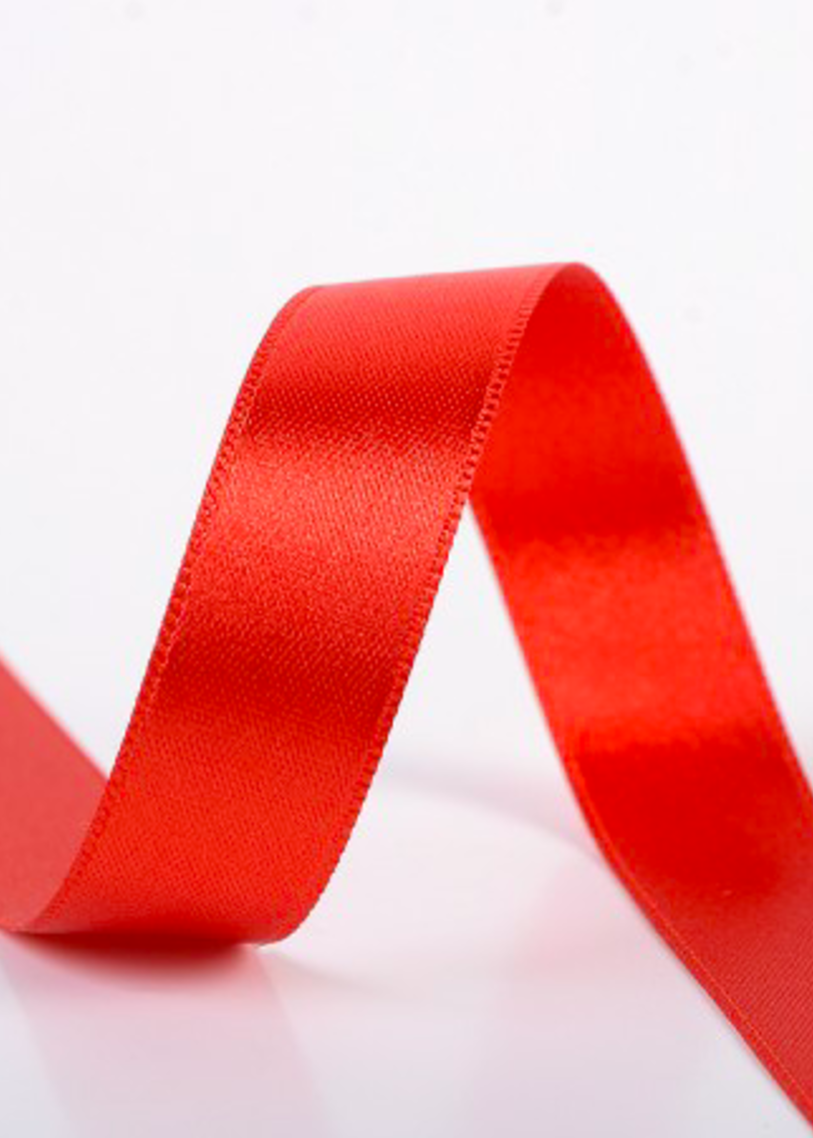 ° Satijnlint - Rood - 6 mm