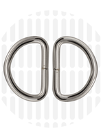 Zipper Zoo ° D-ring - Zipper Zoo - 25mm - Zilver (per 2 stuks)