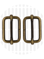 ° Schuifgesp - Zipper Zoo - 25mm - Brons (per 2 stuks)