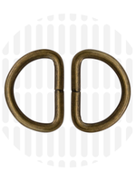 Zipper Zoo ° D-ring - Zipper Zoo - 25mm - Brons (per 2 stuks)