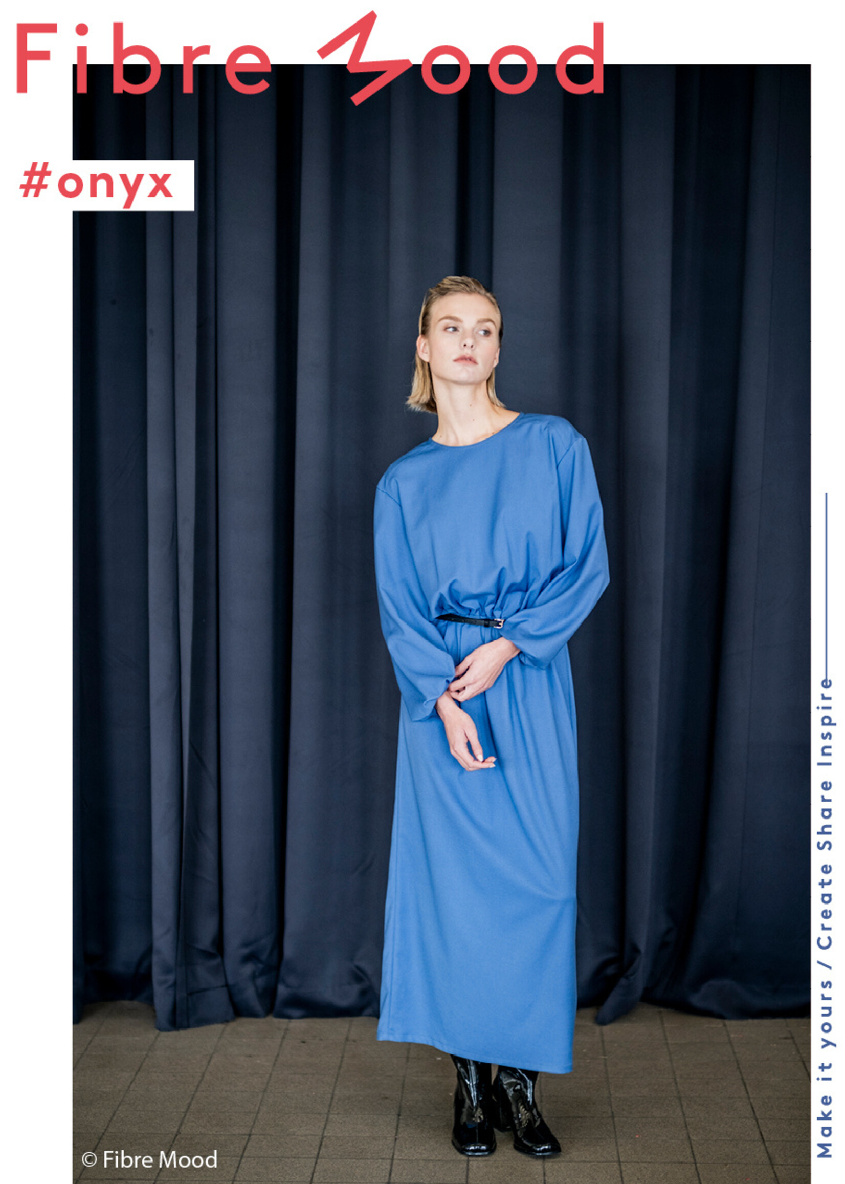 Fibre Mood ° Stof Soft Twill - Fibre Mood - Blauw ONYX