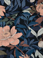 See You at Six ° Stof Linnen Viscose Blend - See You at Six - Pasture Rose - Zwart