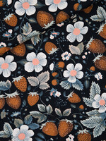 See You at Six ° Stof Katoen Canvas Gabardine Twill - See You at Six - Strawberries