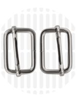 Zipper Zoo ° Schuifgesp - Zipper Zoo - 25mm - Zilver (per 2 stuks)