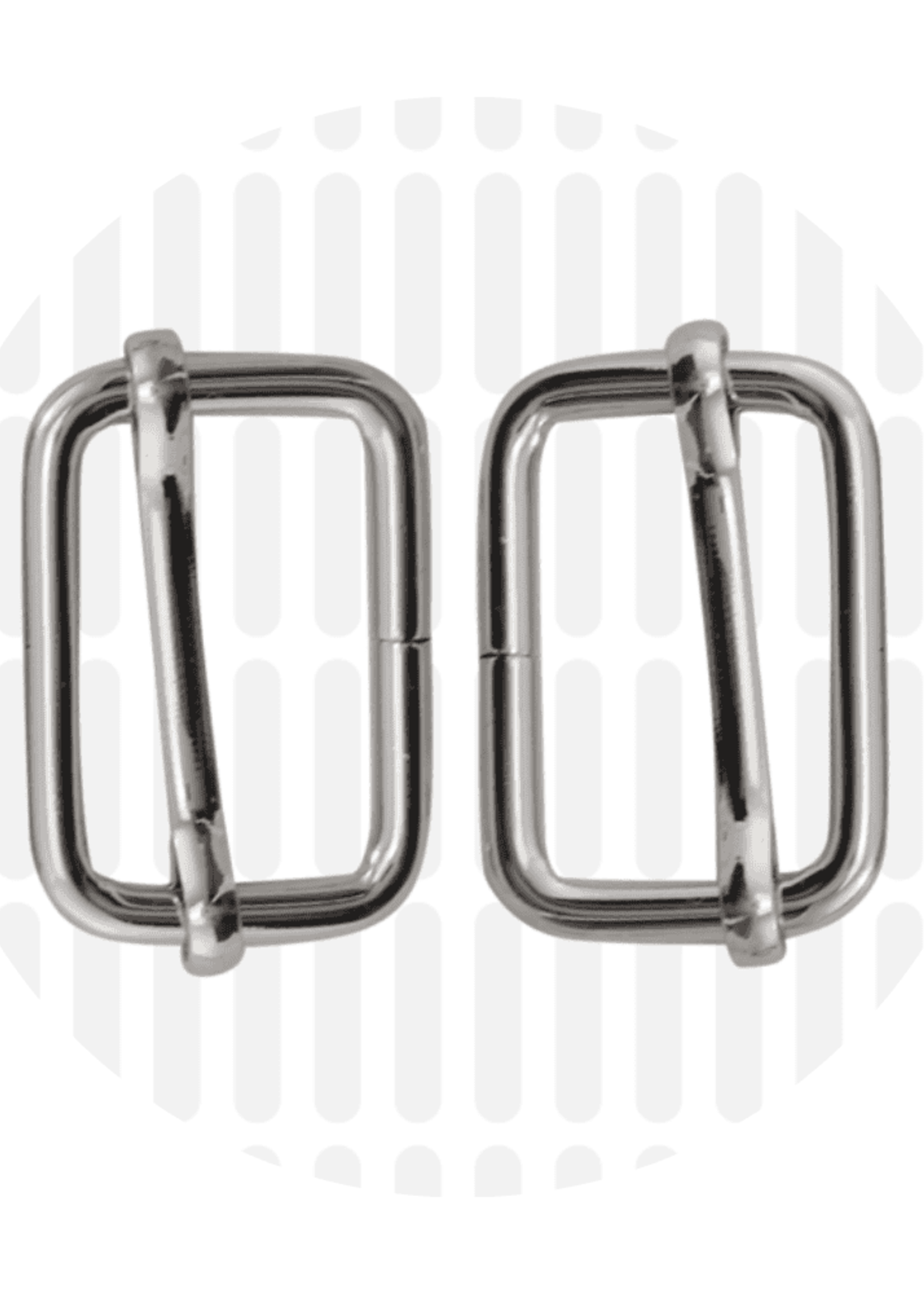 Zipper Zoo ° Schuifgesp - Zipper Zoo - 25mm - Zilver (per 2 stuks)