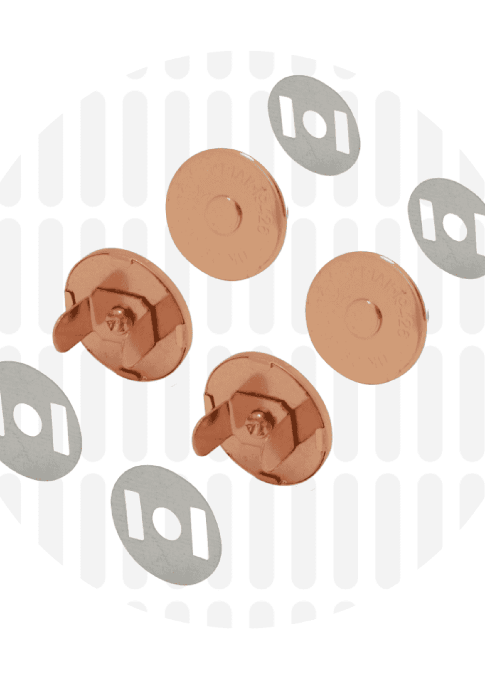 Zipper Zoo ° Magneetsluiting - Rosé (per 2 stuks)