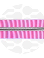 Zipper Zoo ° Spiraalrits - Zipper Zoo - 1 meter - Magenta Striped /Zilver