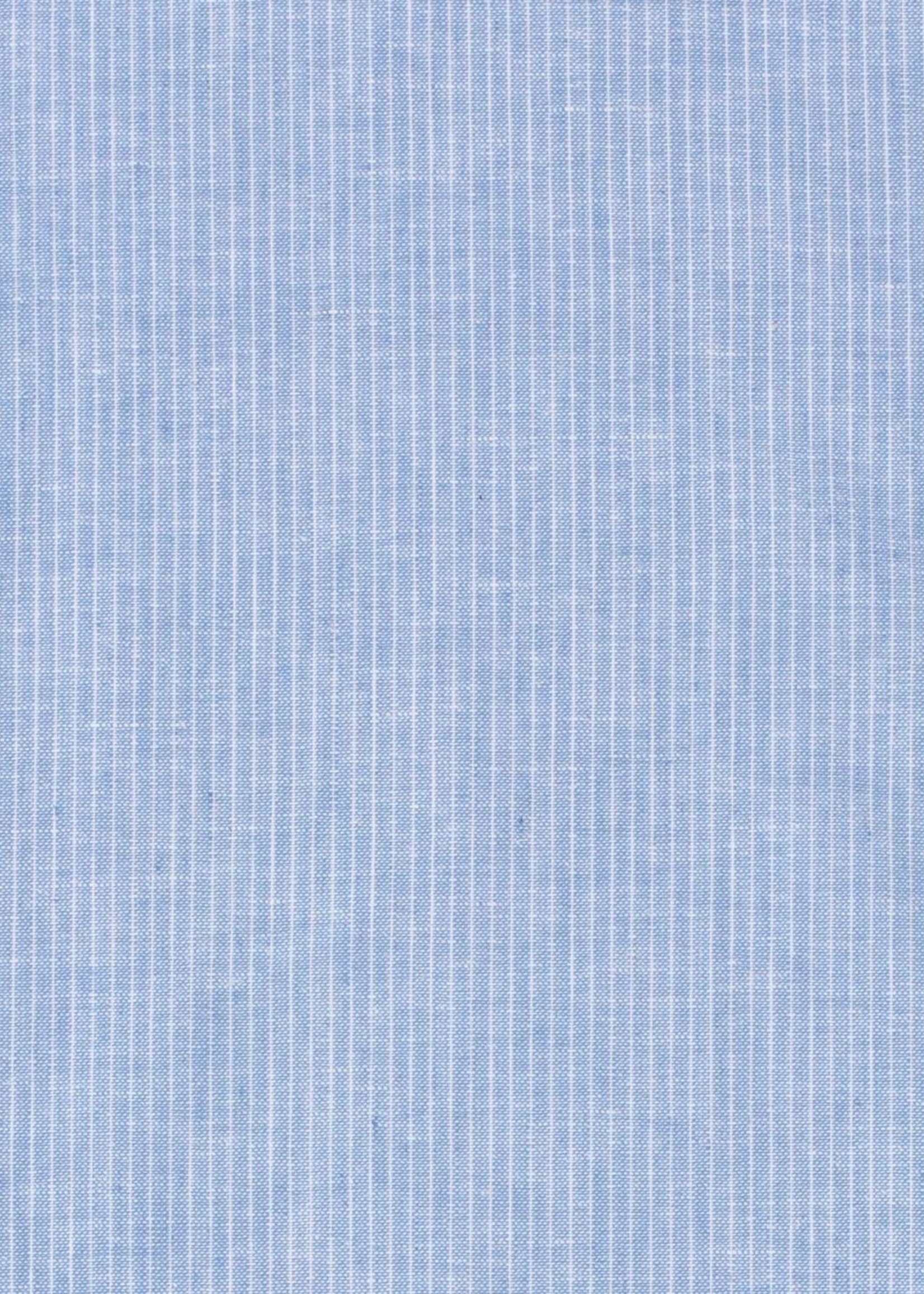 Stof Linnen Blend - Stripes - Helder Blauw