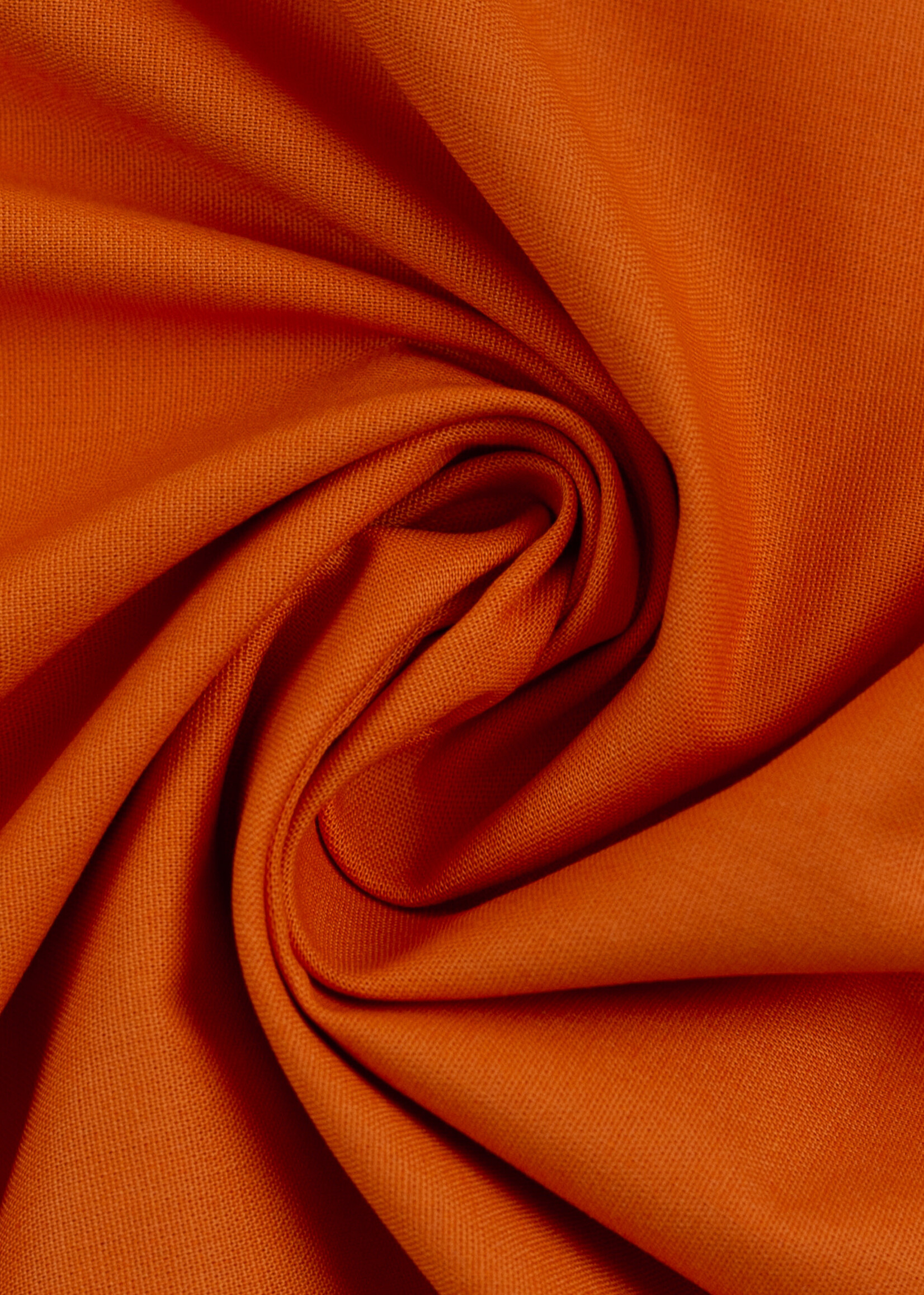 * Stof Katoen - Effen - Oranje