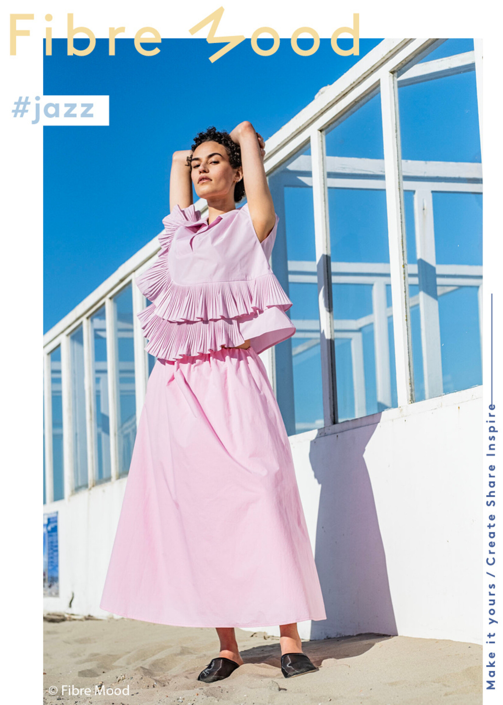 Fibre Mood ° Stof Katoen Stone Washed Poplin - Fibre Mood - JAZZ Pink