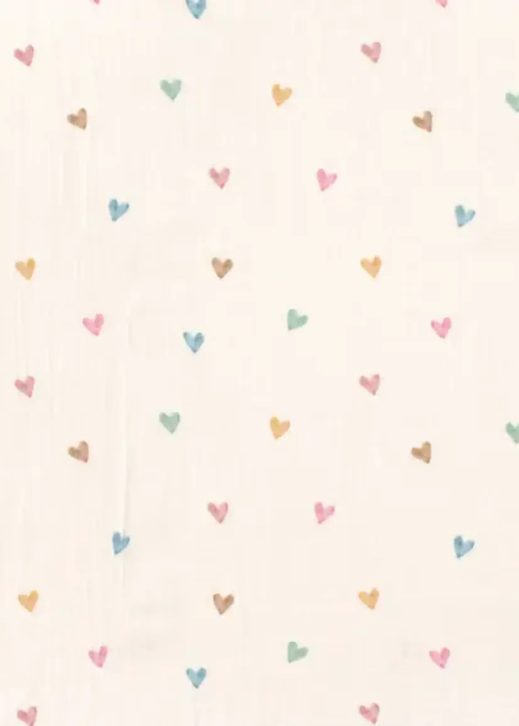 ° Stof Tetra Double Gauze - Hearts