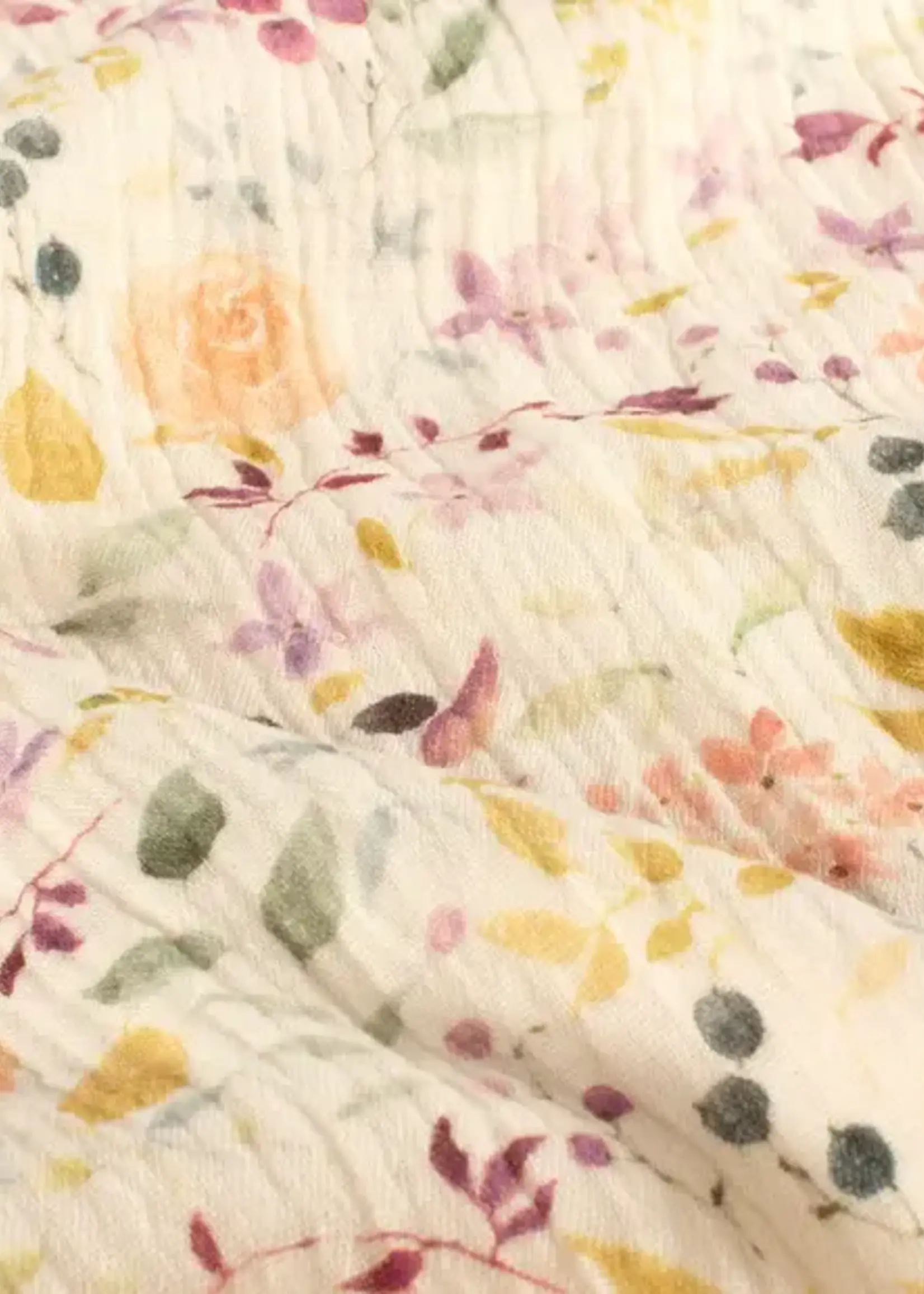 ° Stof Tetra Double Gauze - Pastel Flowers
