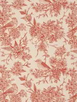 ° Stof Tetra Double Gauze - Birds & Flowers