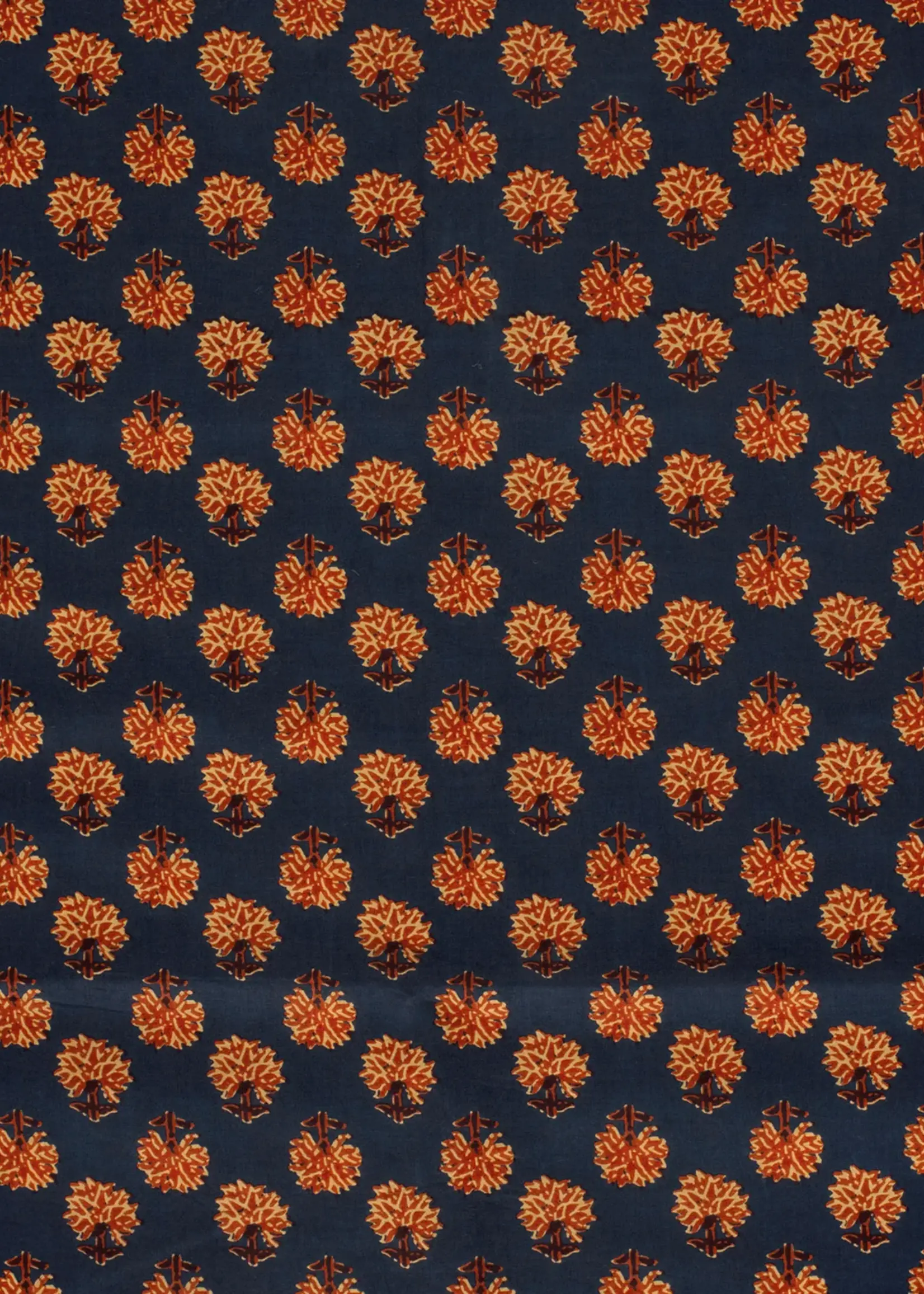 ° Stof Voile Katoen - Bloemen Indigo