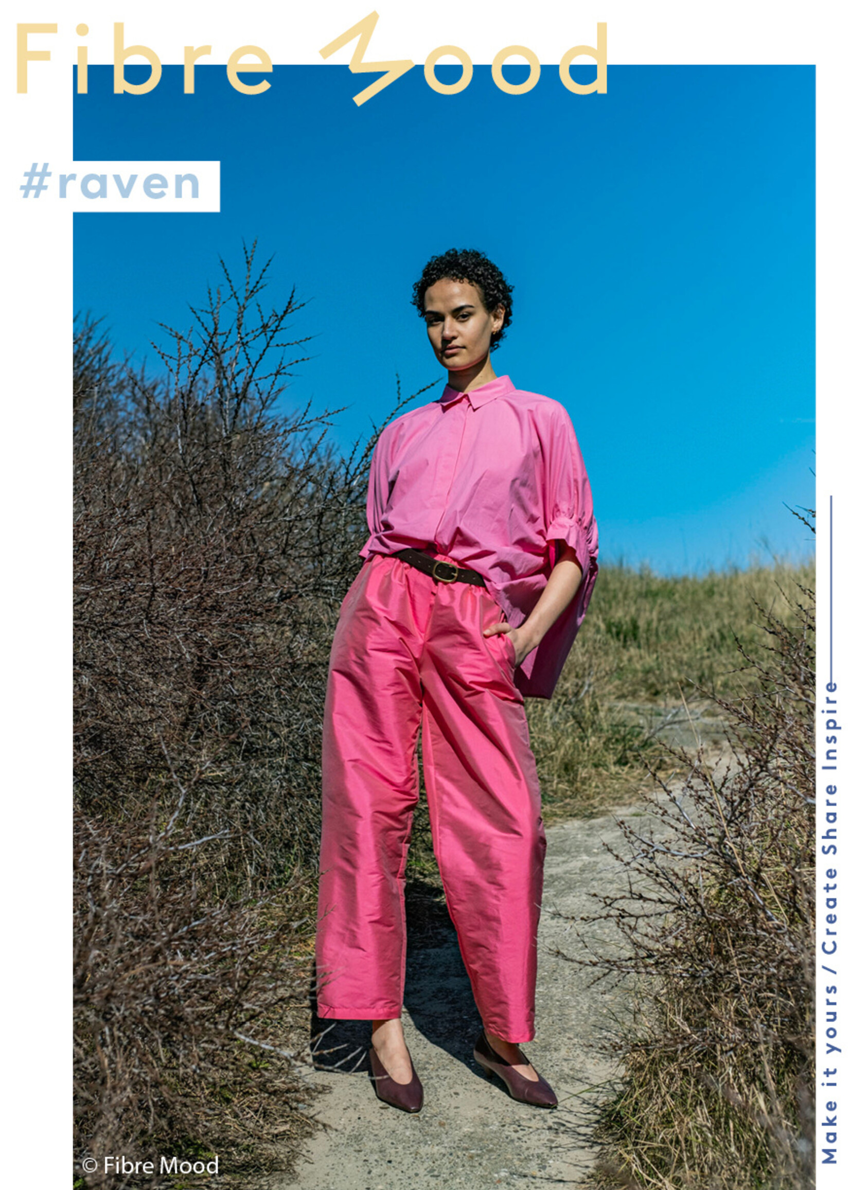 Fibre Mood ° Stof Taffeta - Fibre Mood - RAVEN - Fuchsia