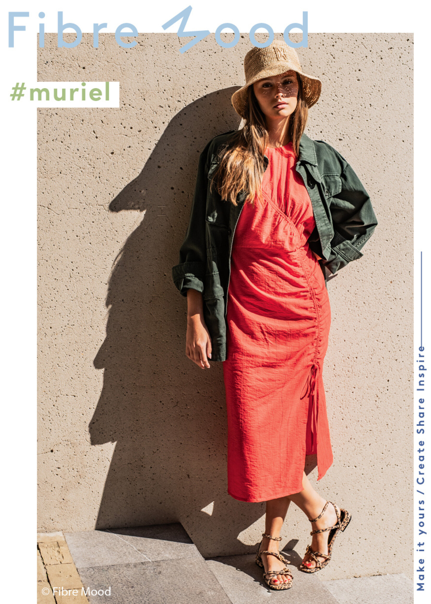 Fibre Mood ° Soepelvallende Stof - Fibre Mood - AZURE & MURIEL - Crinkle Red