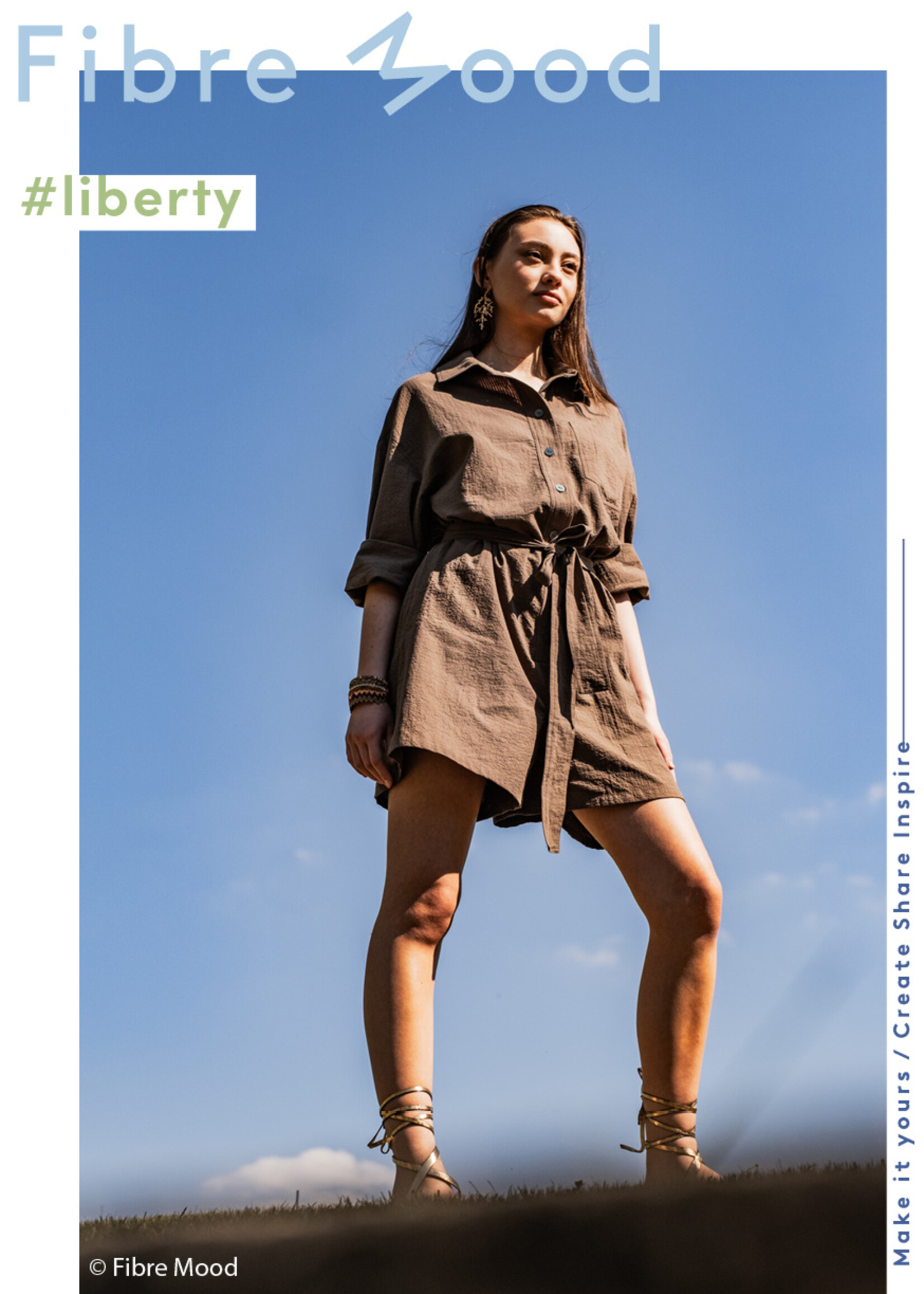 Fibre Mood ° Stof Seersucker - Fibre Mood - LIBERTY - Green