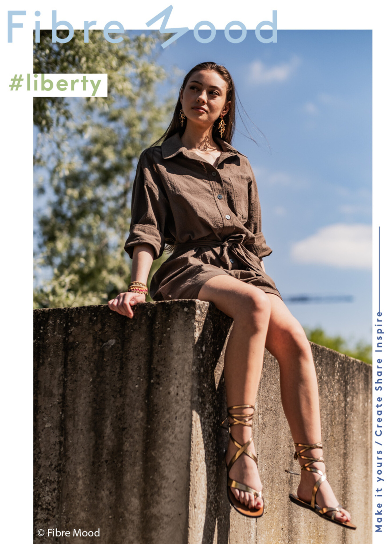 Fibre Mood ° Stof Seersucker - Fibre Mood - LIBERTY - Green